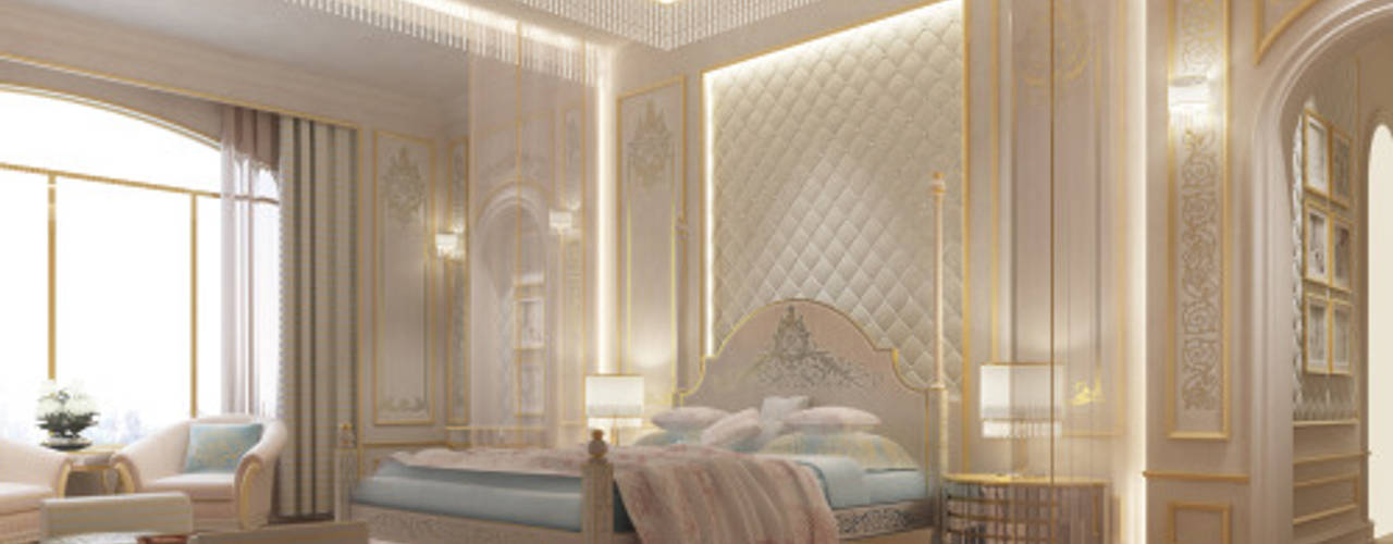 Interior Design & Architecture by IONS DESIGN Dubai,UAE, IONS DESIGN IONS DESIGN Kamar Tidur Klasik