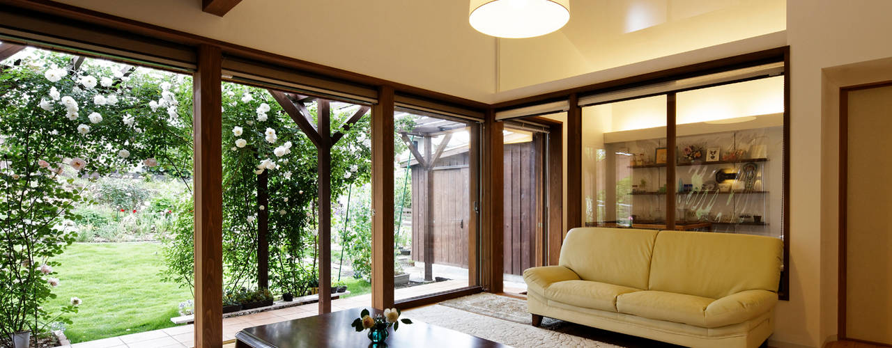青木平の家, 岩川アトリエ 岩川アトリエ 现代客厅設計點子、靈感 & 圖片