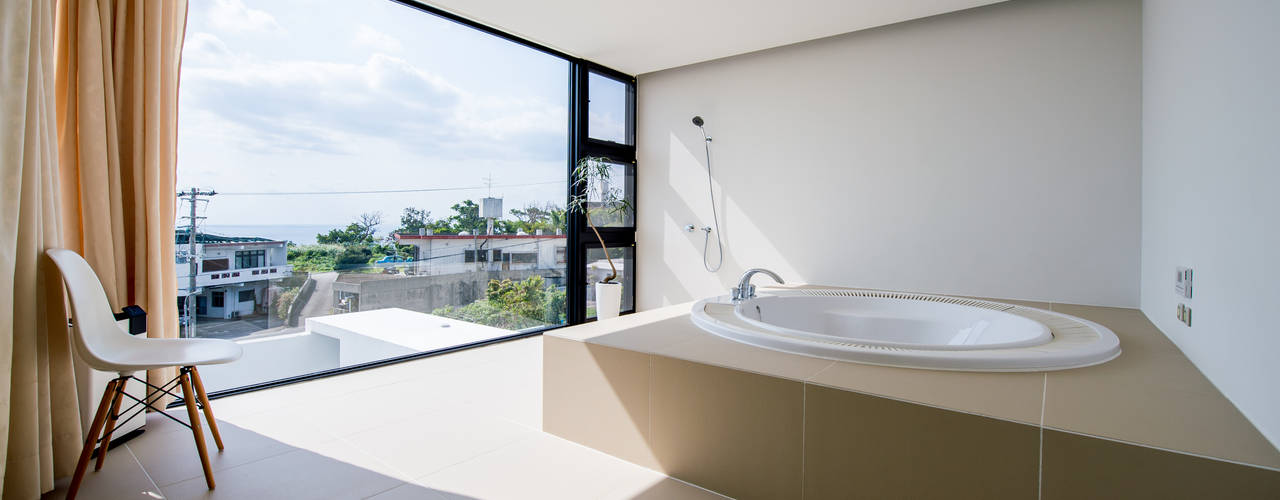 KKZ-house, 門一級建築士事務所 門一級建築士事務所 Modern bathroom ٹائلیں