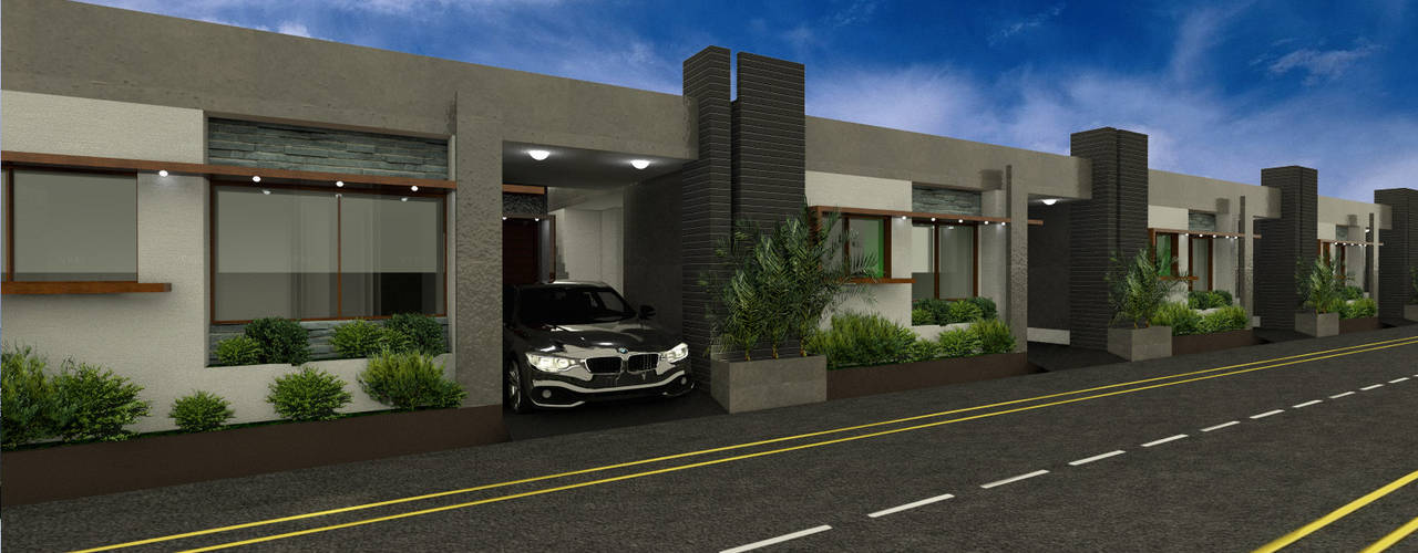 Row houses at Medahalli, Bangalore, Lumous design Consultants Lumous design Consultants Modern houses