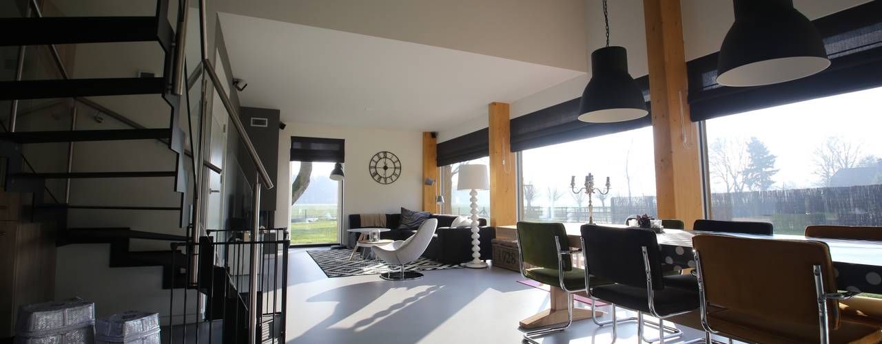 Woning te Nijverdal, Hoogsteder Architecten Hoogsteder Architecten Salones minimalistas