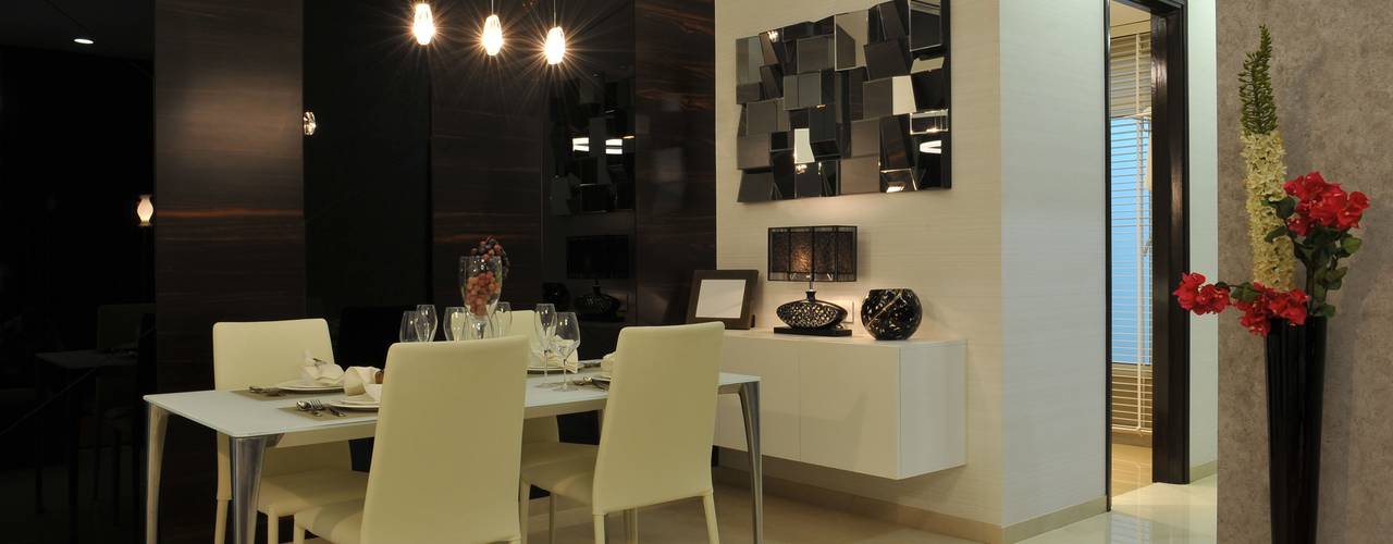 Show flat in Mumbai, Grandeur Interiors Grandeur Interiors Modern dining room