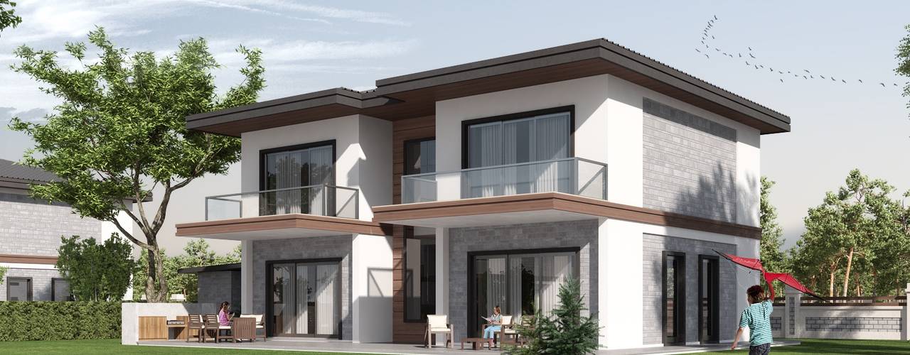 Panorama villaları, F&F mimarlik F&F mimarlik Modern home Concrete