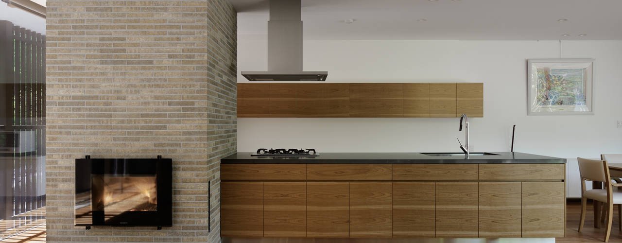 038那須Fさんの家, atelier137 ARCHITECTURAL DESIGN OFFICE atelier137 ARCHITECTURAL DESIGN OFFICE Modern kitchen لکڑی Wood effect