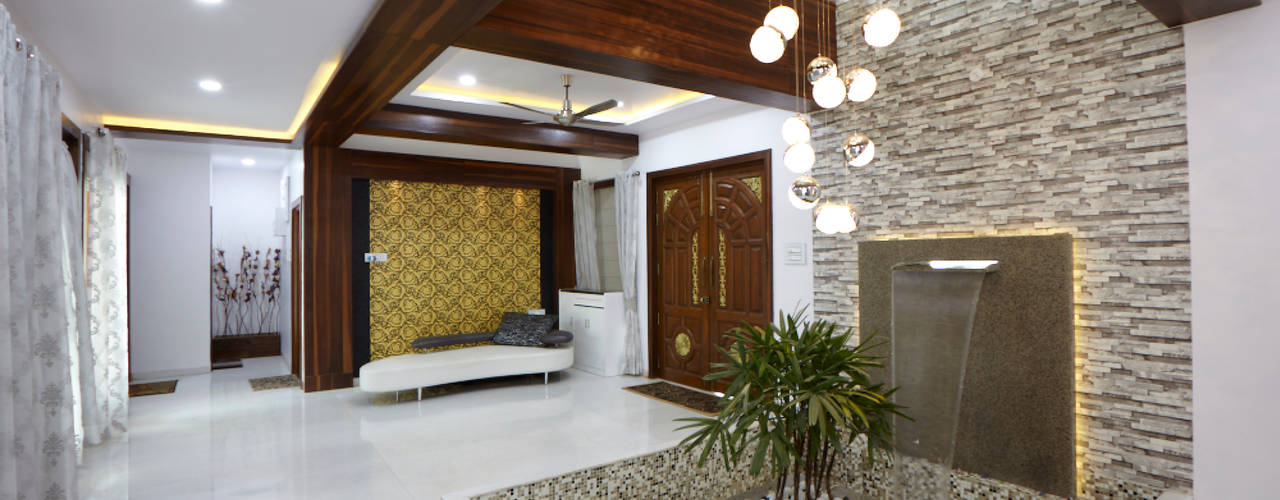 An Amazing Residence of Dr. Rafique Mawani, M B M architects M B M architects Minimalist corridor, hallway & stairs