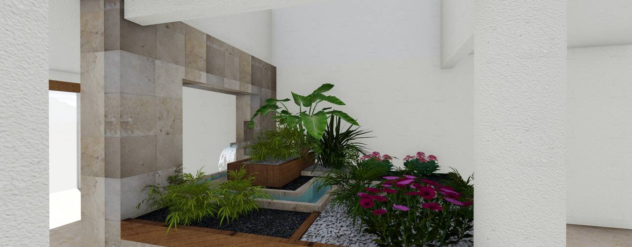 jardin interior, A-labastrum arquitectos A-labastrum arquitectos Jardines de estilo minimalista Caliza