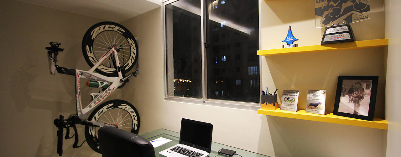 Apartamento AD, Tejo Arquitetura & Design Tejo Arquitetura & Design Modern study/office