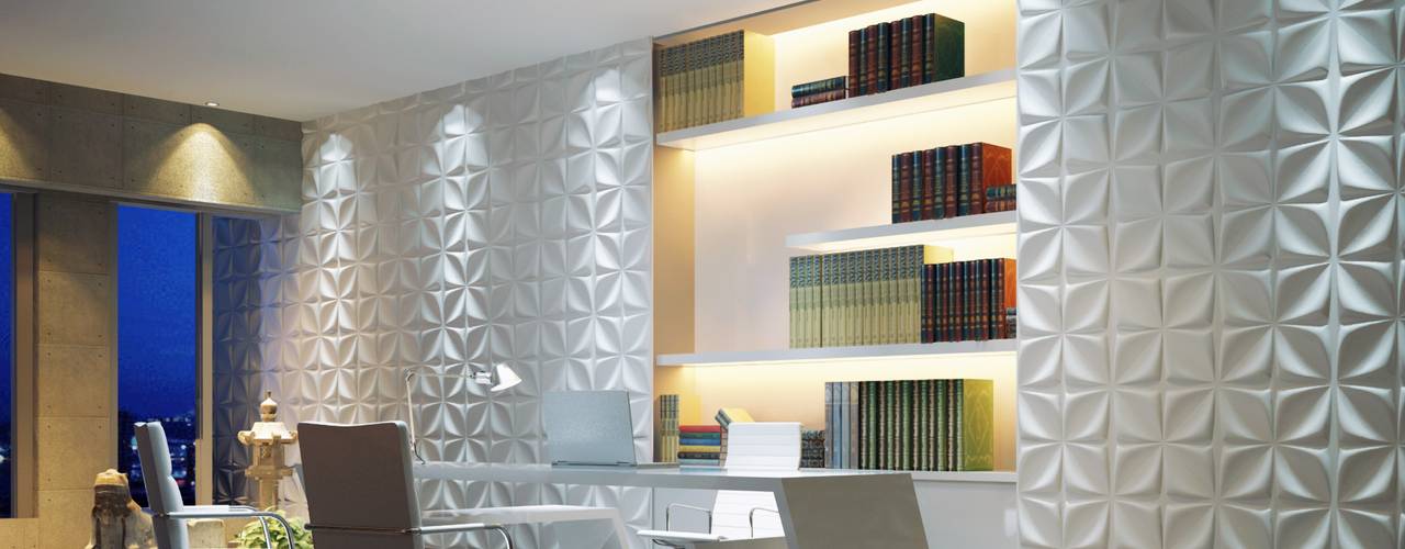 3D Wall Panels, Twinx Interiors Twinx Interiors Powierzchnie handlowe