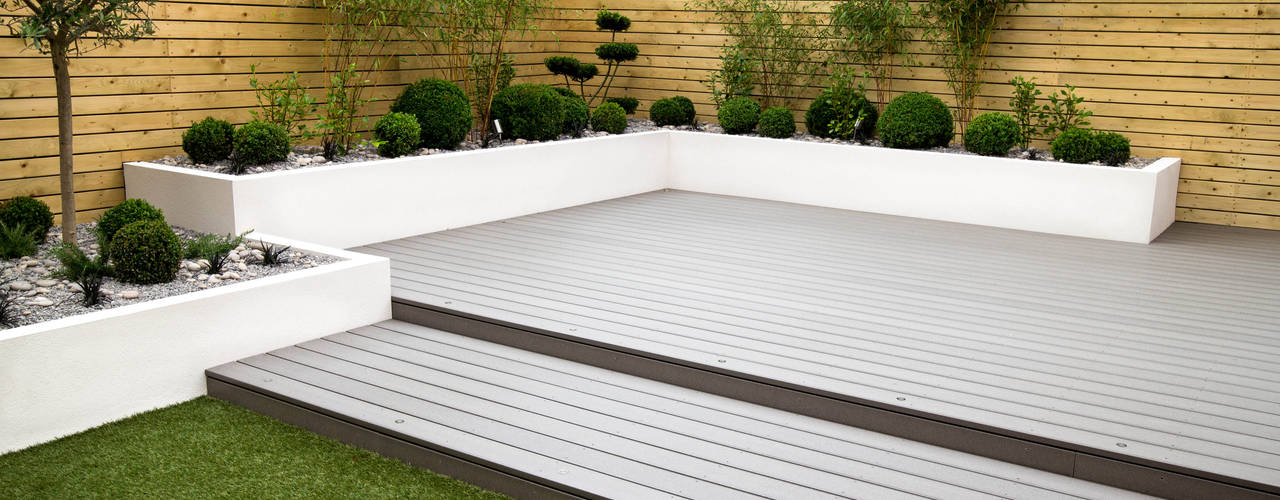 Best Solutions for Small Gardens , Yorkshire Gardens Yorkshire Gardens Minimalist style garden Wood-Plastic Composite
