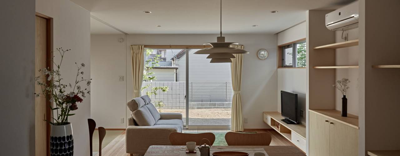 校舎がみえる小さな家, toki Architect design office toki Architect design office Living room