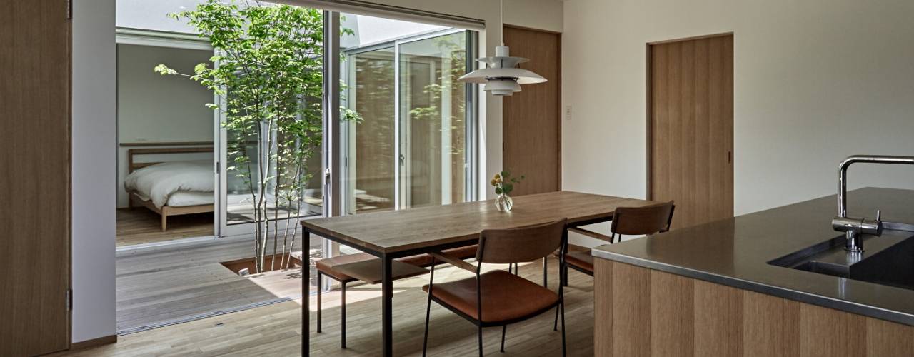 ホワイエのある家, toki Architect design office toki Architect design office Modern dining room