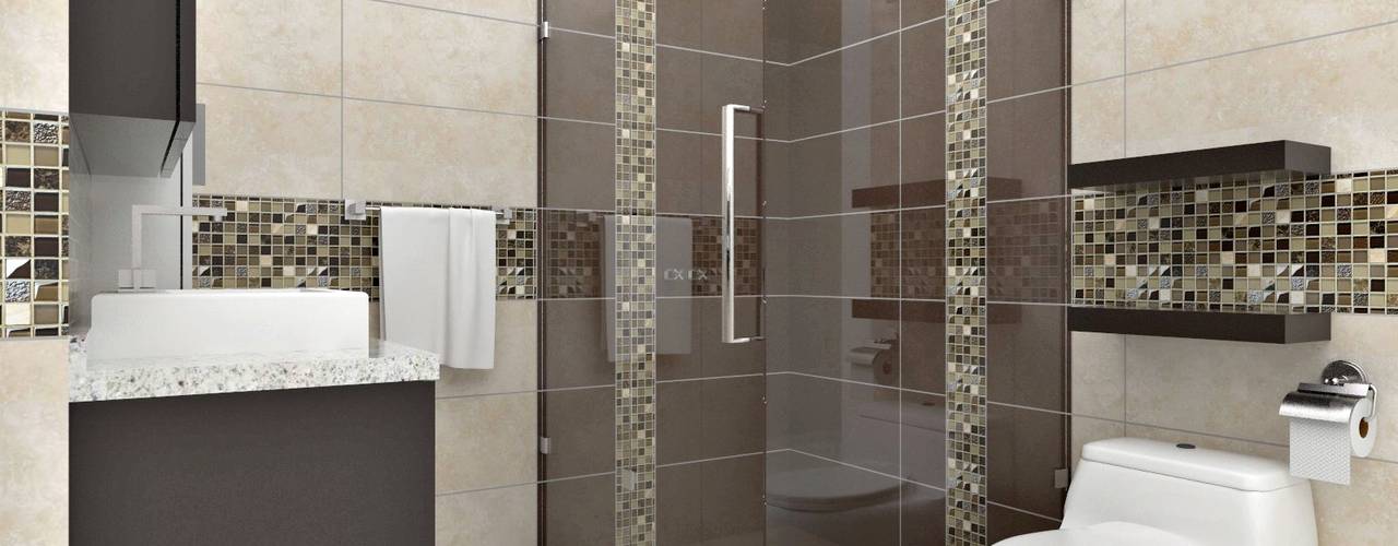 Diseño interior en apartamento , om-a arquitectura y diseño om-a arquitectura y diseño Modern style bathrooms