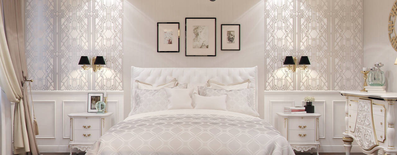Спальня "Seta", Студия дизайна Дарьи Одарюк Студия дизайна Дарьи Одарюк غرفة نوم