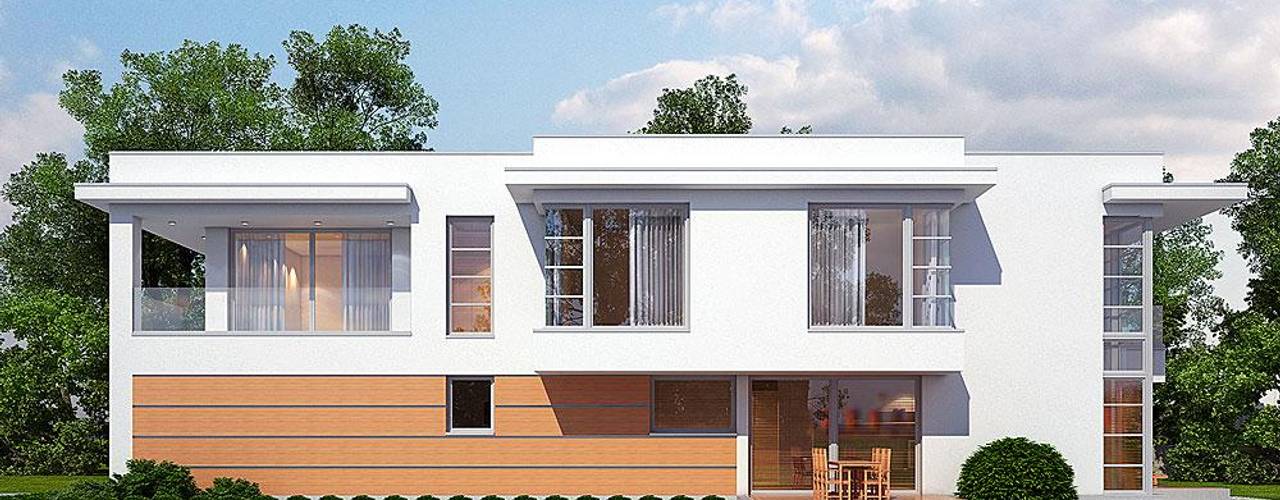 Ein Haus für sehr schmale Grundstücke, LK&Projekt GmbH LK&Projekt GmbH Casas de estilo moderno