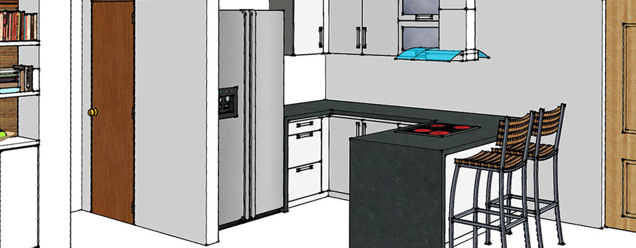 Lo primero: un render de tu cocina, Remodelar Proyectos Integrales Remodelar Proyectos Integrales Modern kitchen MDF