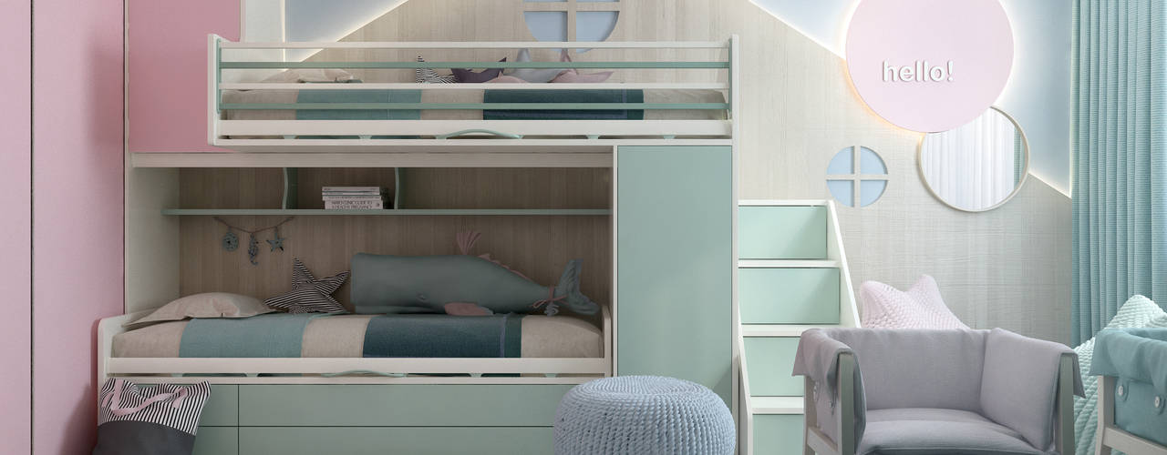 homify Chambre d'enfant industrielle