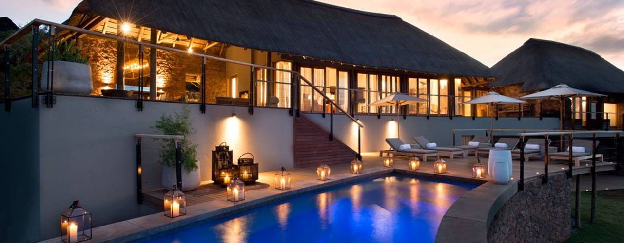 Mhondoro, een Lodge in Zuid-Afrika, All-In Living All-In Living Moderne Pools