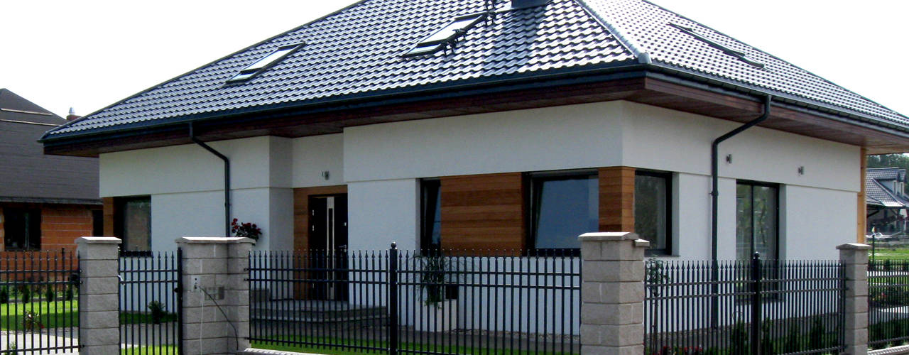 DOM W CENIE MIESZKANIA - Flo II , Pracownia Projektowa ARCHIPELAG Pracownia Projektowa ARCHIPELAG Moderne Häuser