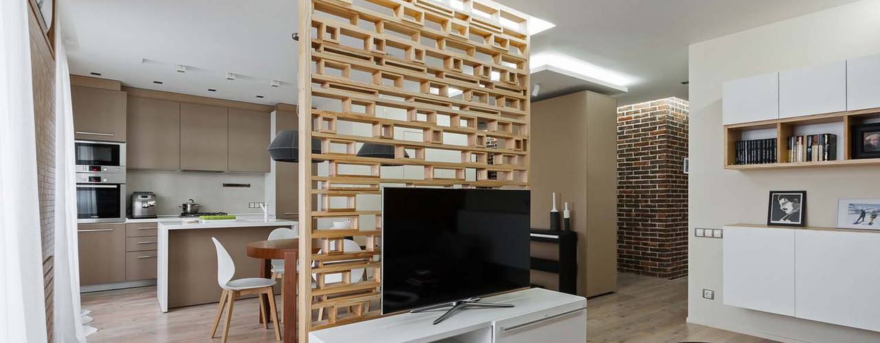 Wooden Accent , EUGENE MESHCHERUK | architecture & interiors EUGENE MESHCHERUK | architecture & interiors 모던스타일 거실