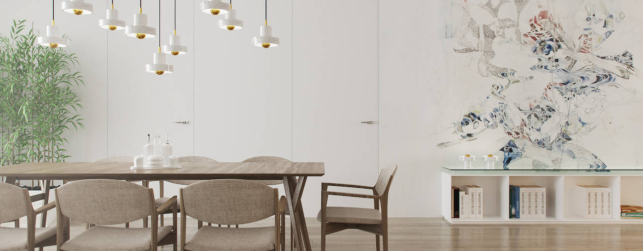 Dreaming of light, Espace Team Espace Team Sala da pranzo minimalista