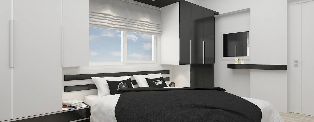 Yatak Odası, PRATIKIZ MIMARLIK/ ARCHITECTURE PRATIKIZ MIMARLIK/ ARCHITECTURE Dormitorios de estilo moderno Tablero DM