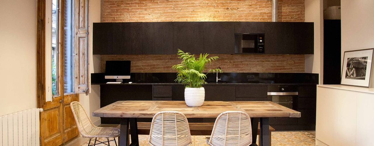 Vivienda Martinez de la Rosa, Brick Serveis d'Interiorisme S.L. Brick Serveis d'Interiorisme S.L. Modern kitchen