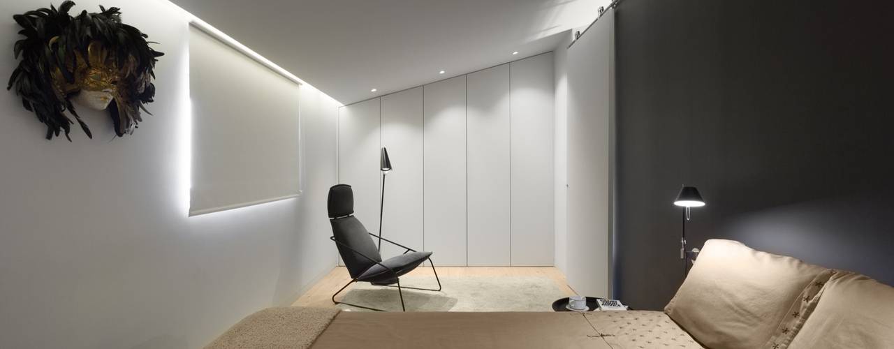 SS Apartment PAULO MARTINS ARQ&DESIGN Quartos minimalistas