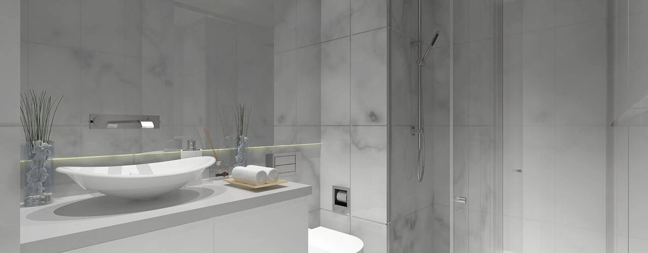 Remodelação Apartamento Principe Real, Projectos Arquitectura & 3D Projectos Arquitectura & 3D Modern bathroom