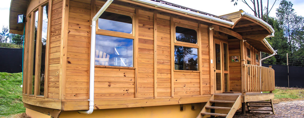 Refugio Tranvia, Taller de Ensamble SAS Taller de Ensamble SAS Nowoczesne domy Drewno O efekcie drewna