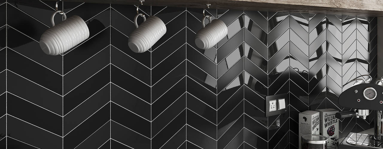 Chevron Wall Tile, Equipe Ceramicas Equipe Ceramicas Dapur Modern Keramik