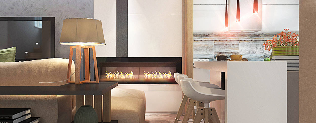 студия 1й этаж в таун хаусе, Your royal design Your royal design Living room
