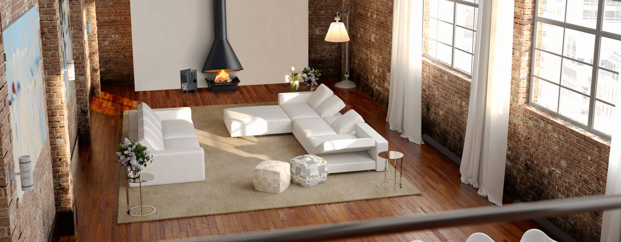 Chimenea / Fireplace Mod. BC, DAE DAE Modern living room Metal
