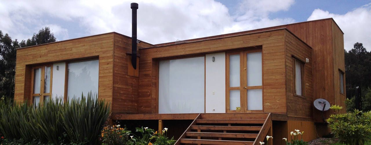 Casa cubica madera, Taller de Ensamble SAS Taller de Ensamble SAS Moderne huizen Hout Hout