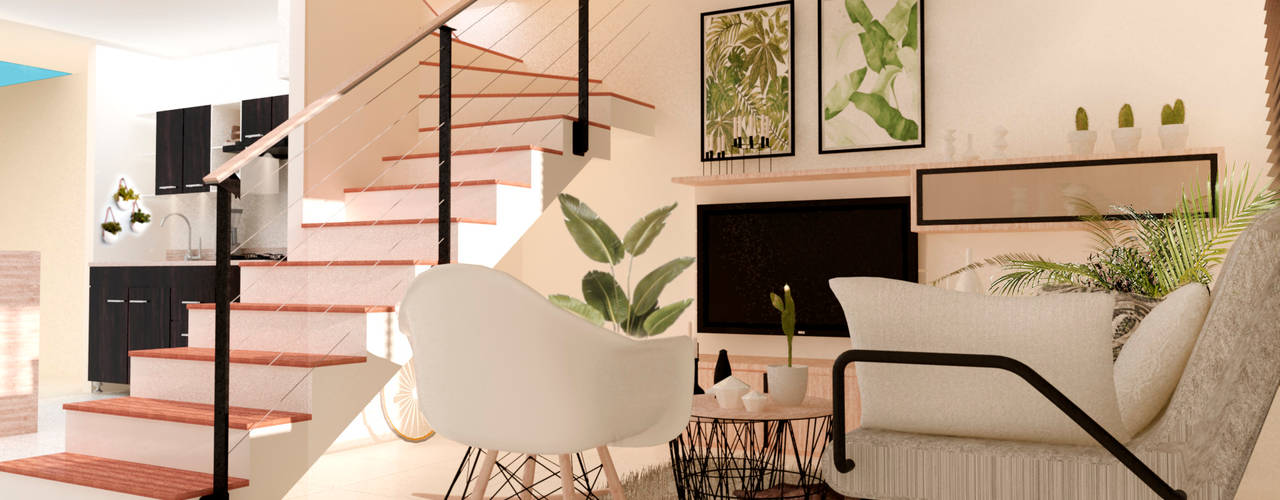 Proyecto Residencial Albores , Polygon Arquitectura Polygon Arquitectura Living room