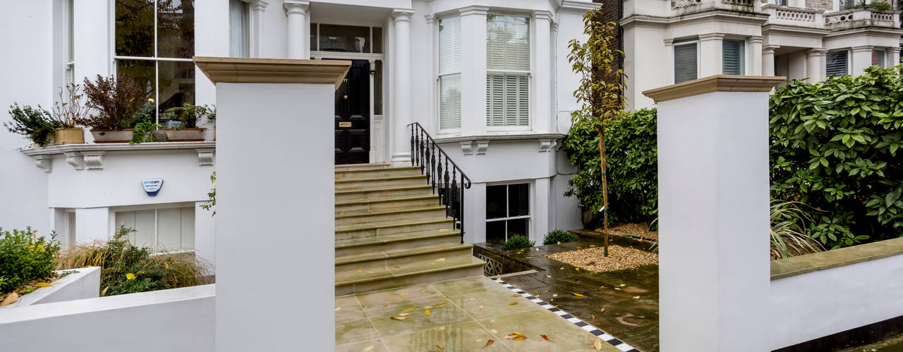 Extension and refurbishment of a ground floor apartment in Notting Hill, West London, GK Architects Ltd GK Architects Ltd Casas de estilo clásico