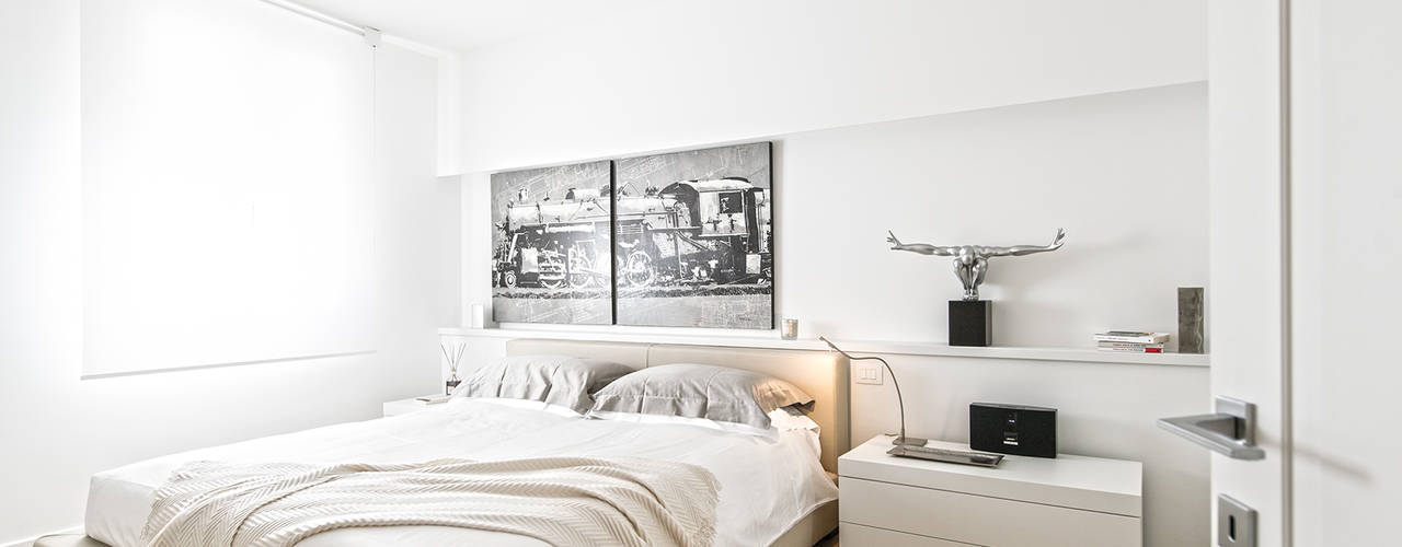 Minimal white, BRANDO concept BRANDO concept Modern style bedroom