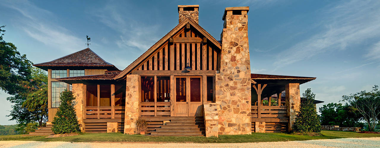 Country Farmhouse, Jeffrey Dungan Architects Jeffrey Dungan Architects Landelijke huizen Steen