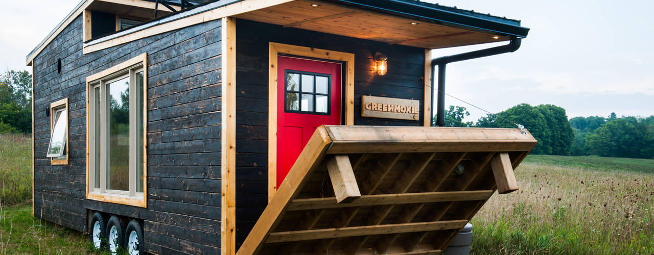 Greenmoxie Tiny House, Greenmoxie Magazine Greenmoxie Magazine Casas de estilo minimalista Madera Acabado en madera