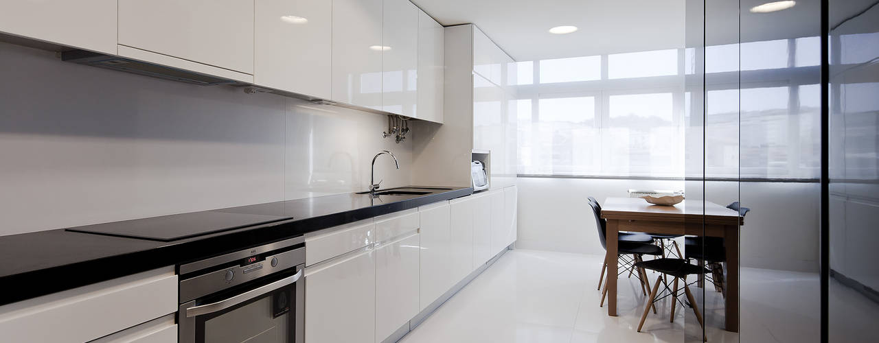 Apartamento JSJ — Ajuda, Lisboa, FMO ARCHITECTURE FMO ARCHITECTURE Minimalistische keukens