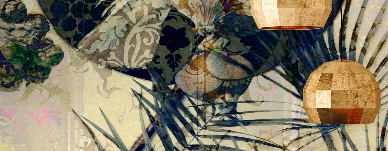 Secret Garden Wallpaper Collection by La Aurelia Art & Walls, La Aurelia La Aurelia Paredes y pisos de estilo tropical