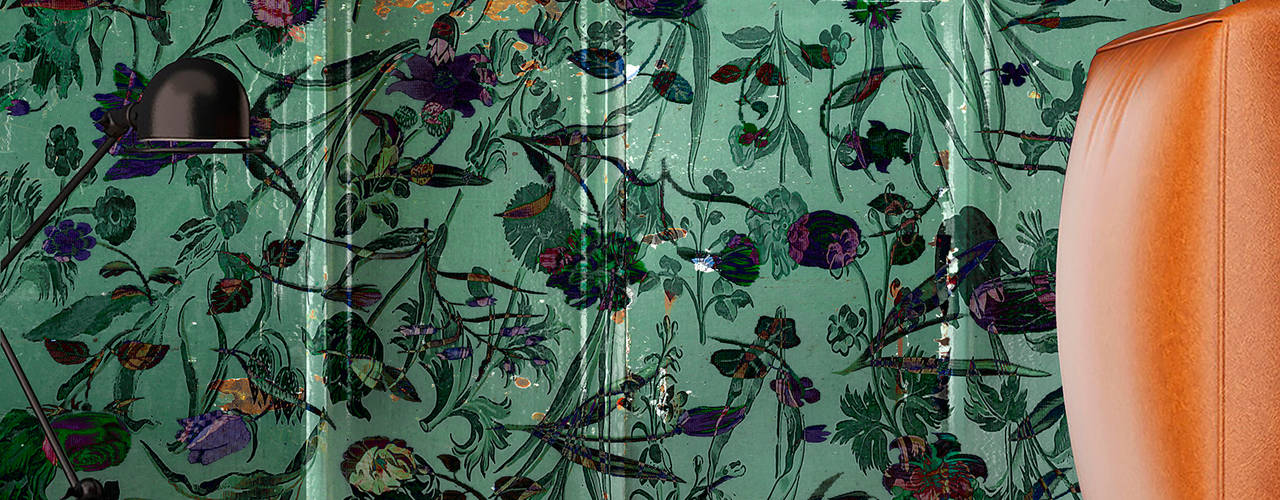 Secret Garden Wallpaper Collection by La Aurelia Art & Walls, La Aurelia La Aurelia Paredes e pisos mediterrânicos