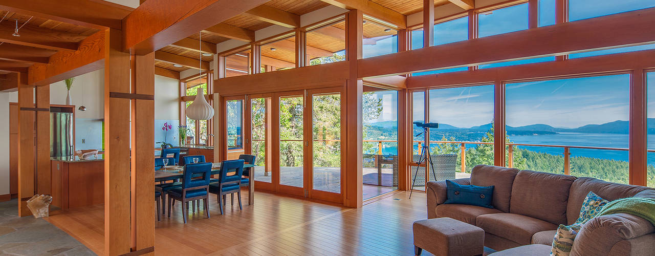 Arbutus House, Helliwell + Smith • Blue Sky Architecture Helliwell + Smith • Blue Sky Architecture Modern living room