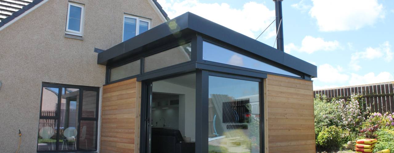 Contemporary house extension - Scotland, Dab Den Ltd Dab Den Ltd Nowoczesny salon