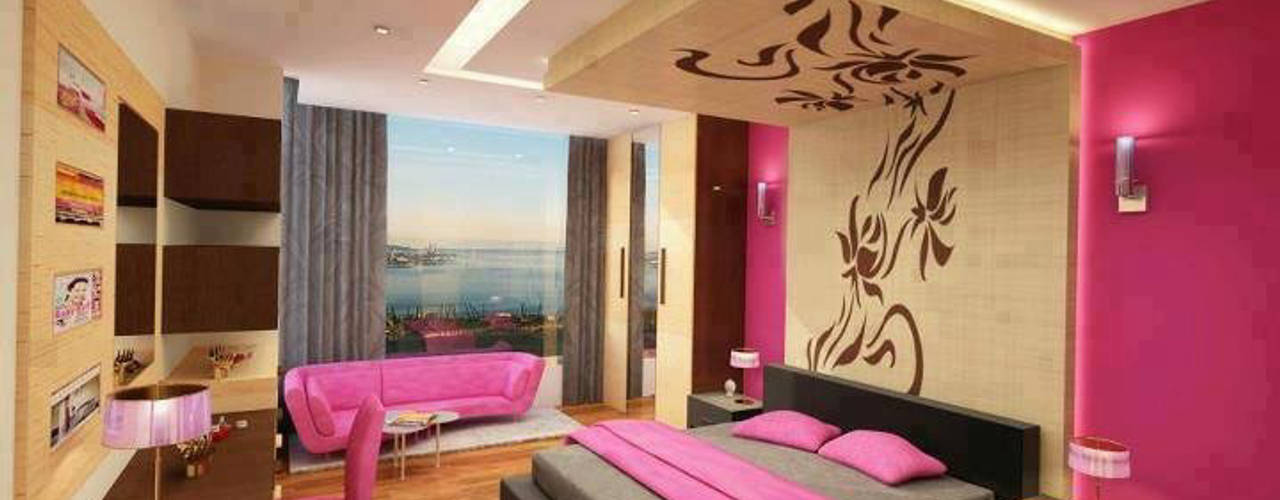 painting in noida, origin_interiors origin_interiors Asian style bedroom