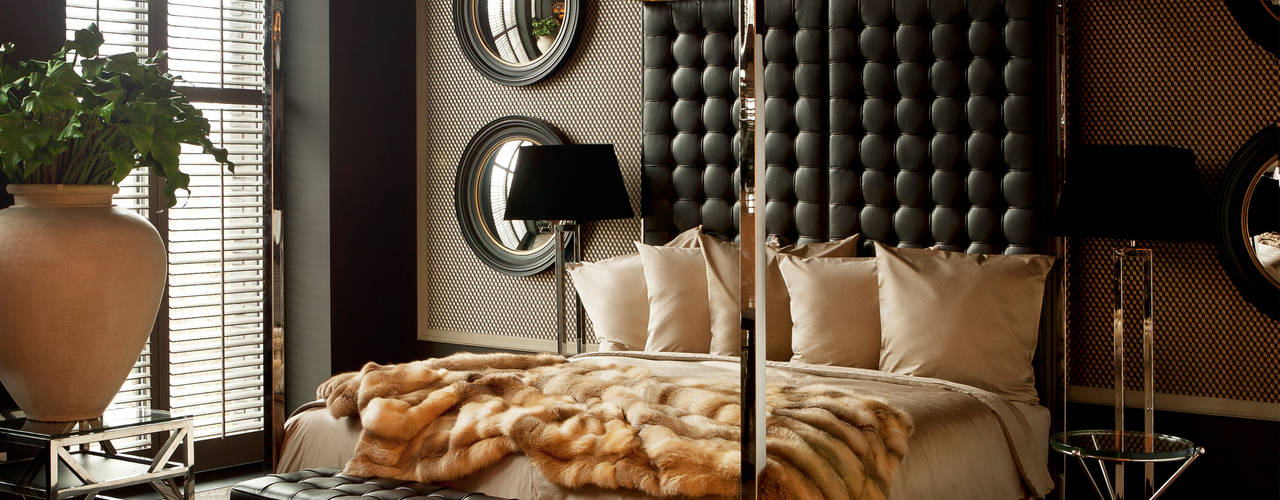 Recámaras, Conexo. Conexo. Modern style bedroom Leather Grey