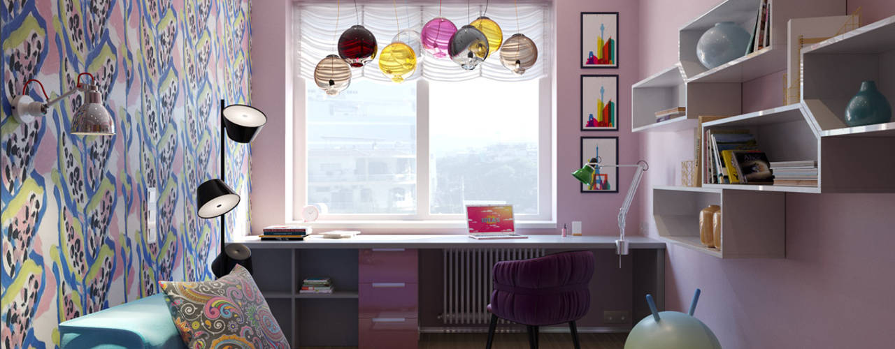 Квартира в стиле 60-х, ASTER DECO ASTER DECO Quarto infantil eclético