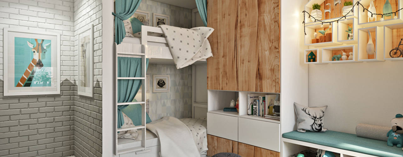 homify Kamar Bayi/Anak Gaya Skandinavia