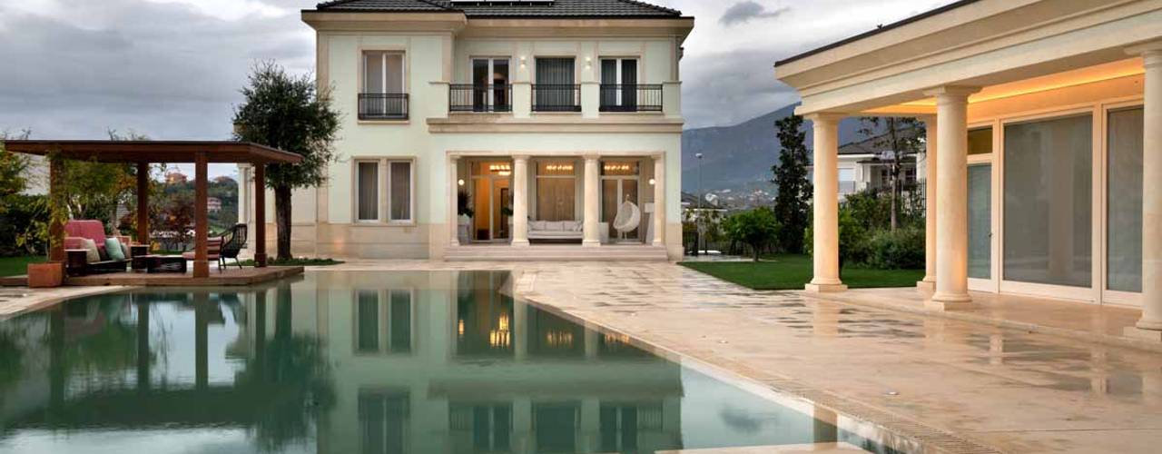 Villa Tirana: Moderno e Classico allo stesso tempo, Studio Marco Piva Studio Marco Piva Piscinas de estilo moderno