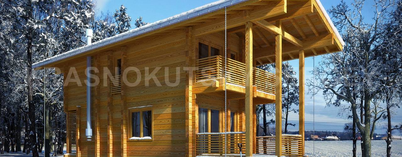 ДЕРЕВЯННЫЙ ДОМ SMALL CHALET-80, project-ks project-ks