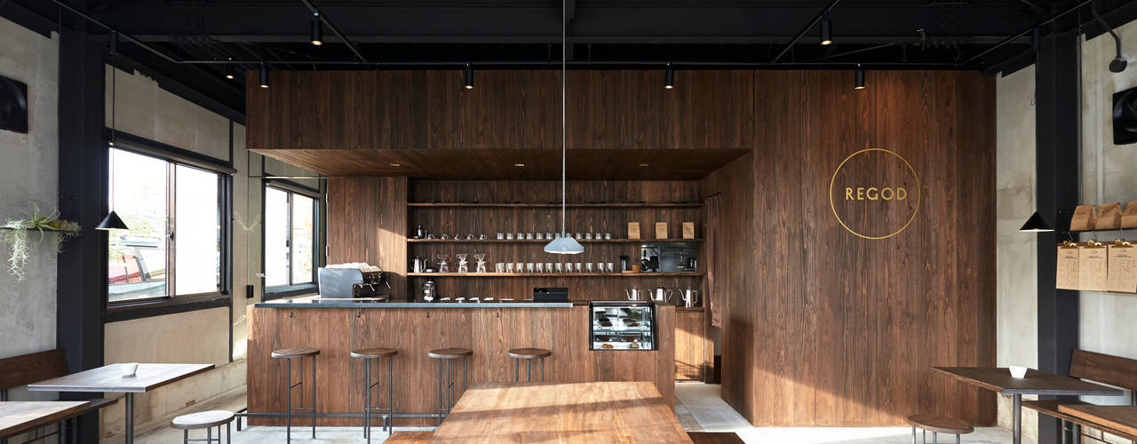 CAFE REGOD, Innovation Studio Okayama Innovation Studio Okayama Commercial spaces کنکریٹ